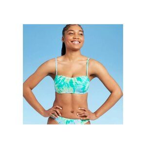 Shade & Shore Women’s Light Lift Bralette Top ( Blue Tie - Dye )